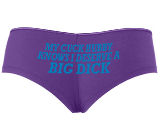 My Cuck Husband Knows I Deserve A Big Dick - Purple Boyshort