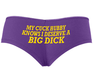 My Cuck Husband Knows I Deserve A Big Dick - Purple Boyshort
