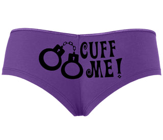 Cuff Me - Cute Handcuff Design - Purple Boyshort