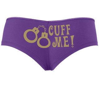 Cuff Me - Cute Handcuff Design - Purple Boyshort