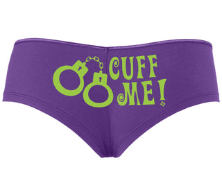 Cuff Me - Cute Handcuff Design - Purple Boyshort