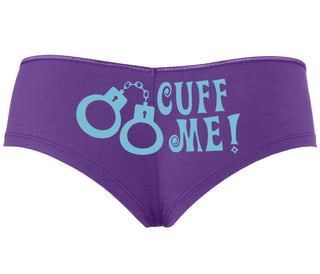 Cuff Me - Cute Handcuff Design - Purple Boyshort