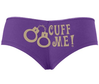 Cuff Me - Cute Handcuff Design - Purple Boyshort