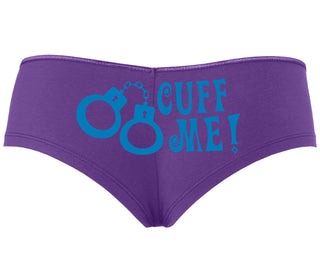 Cuff Me - Cute Handcuff Design - Purple Boyshort