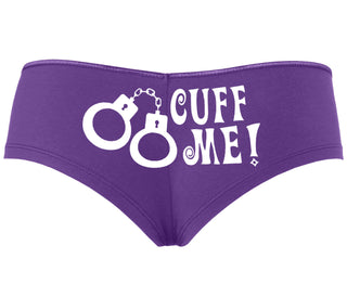 Cuff Me - Cute Handcuff Design - Purple Boyshort