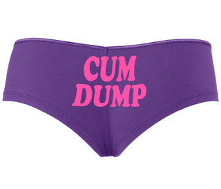 Cum Dump - Bold Design - Purple Boyshort