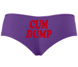 Cum Dump - Bold Design - Purple Boyshort