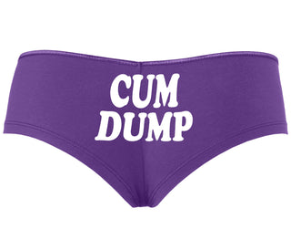 Cum Dump - Bold Design - Purple Boyshort
