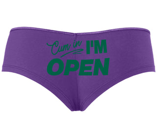 Cum In I'm Open - Purple Boyshort
