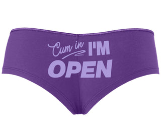 Cum In I'm Open - Purple Boyshort