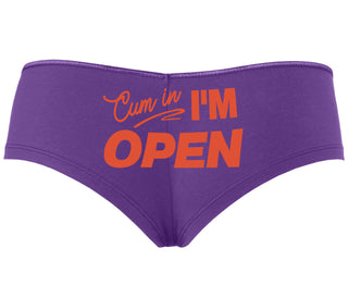 Cum In I'm Open - Purple Boyshort