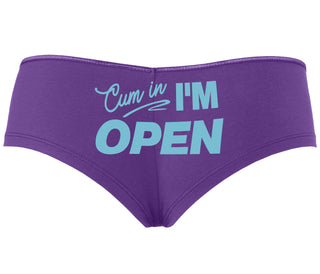 Cum In I'm Open - Purple Boyshort