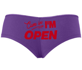 Cum In I'm Open - Purple Boyshort