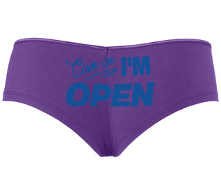Cum In I'm Open - Purple Boyshort