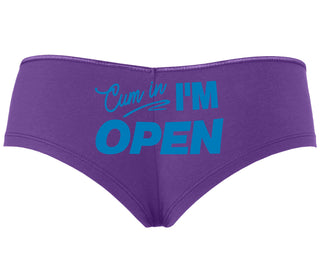 Cum In I'm Open - Purple Boyshort