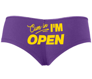 Cum In I'm Open - Purple Boyshort