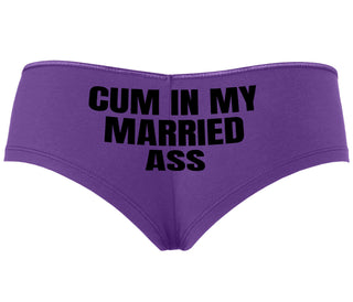 Cum In My Married Ass - Purple Boyshort