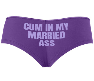 Cum In My Married Ass - Purple Boyshort
