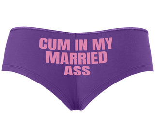 Cum In My Married Ass - Purple Boyshort