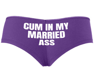 Cum In My Married Ass - Purple Boyshort
