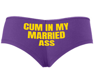Cum In My Married Ass - Purple Boyshort