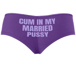 Cum In My Married Pussy - Purple Boyshort