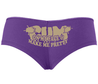 Cum On My Face And Make Me Pretty - Purple Boyshort