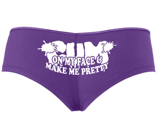 Cum On My Face And Make Me Pretty - Purple Boyshort