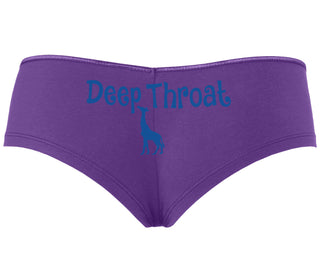 Deepthroat - Funny Giraffe Logo - Purple Boyshort