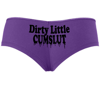Dirty Little Cumslut - Purple Boyshort