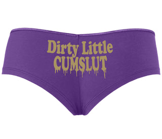 Dirty Little Cumslut - Purple Boyshort
