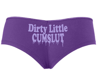 Dirty Little Cumslut - Purple Boyshort