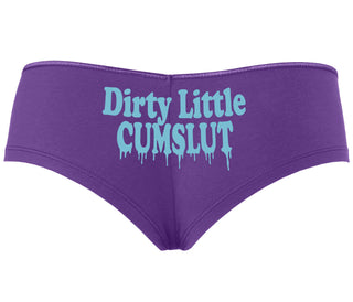 Dirty Little Cumslut - Purple Boyshort