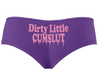 Dirty Little Cumslut - Purple Boyshort