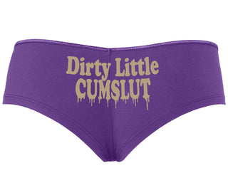 Dirty Little Cumslut - Purple Boyshort