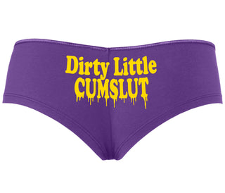 Dirty Little Cumslut - Purple Boyshort
