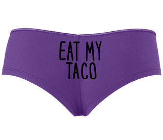 Eat My Taco - Taco Tuesday - Purple Boyshort