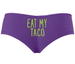 Eat My Taco - Taco Tuesday - Purple Boyshort