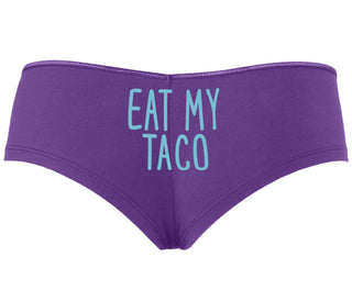 Eat My Taco - Taco Tuesday - Purple Boyshort