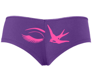I Swallow - Eye Bird - Purple Boyshort