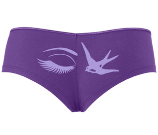I Swallow - Eye Bird - Purple Boyshort