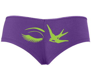 I Swallow - Eye Bird - Purple Boyshort