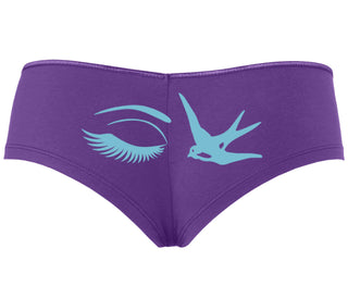 I Swallow - Eye Bird - Purple Boyshort