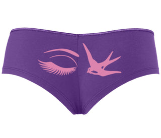 I Swallow - Eye Bird - Purple Boyshort