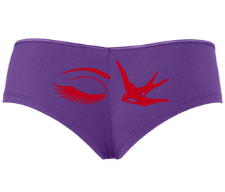 I Swallow - Eye Bird - Purple Boyshort