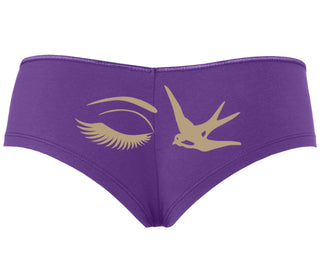 I Swallow - Eye Bird - Purple Boyshort