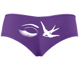 I Swallow - Eye Bird - Purple Boyshort