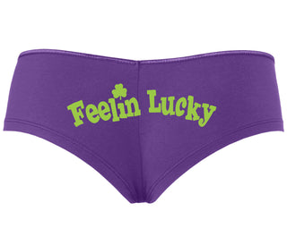 Feeling Lucky Shamrock - Purple Boyshort