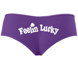 Feeling Lucky Shamrock - Purple Boyshort
