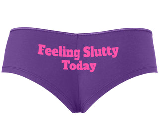 Feeling Slutty Today - Purple Boyshort